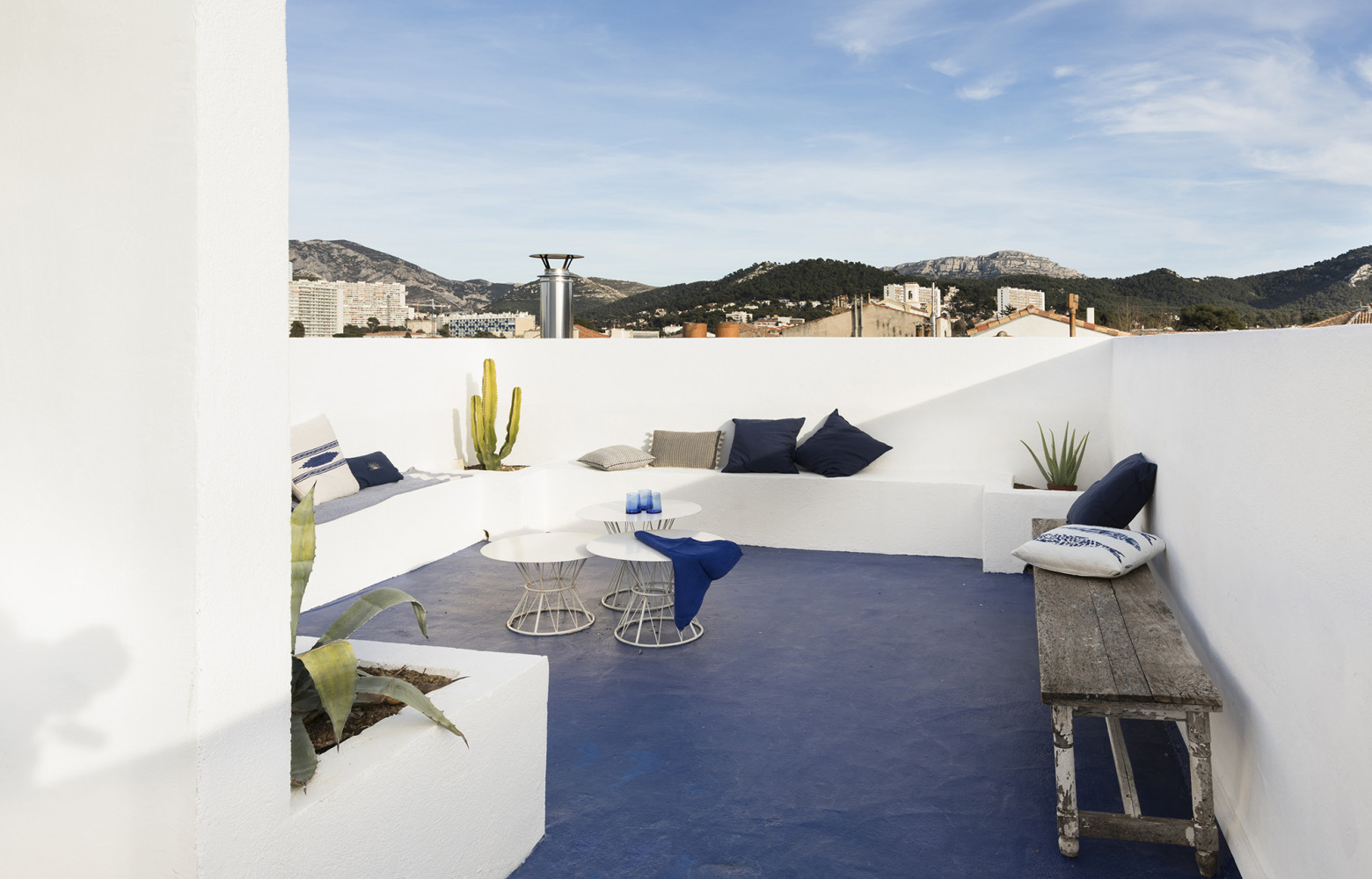 ... et sa terrasse aérée comme dans les Cyclades.