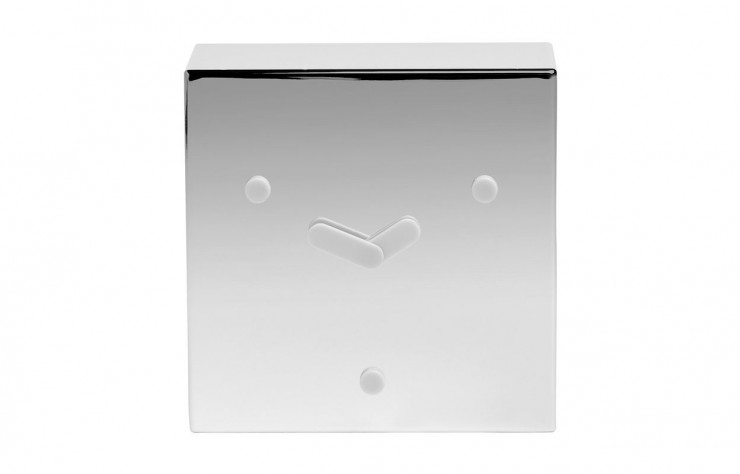 Réveil Face Clock en finition miroir (Eo).