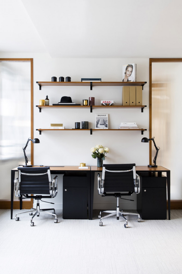 Le projet signature de Malika Dru ? L’aménagement de The Bureau, un concept de coworking d’un nouveau genre. Ici, des postes de travail « comme à la maison » au 28, cours Albert-Ier (Paris VIIIe), l’adresse principale de la marque.