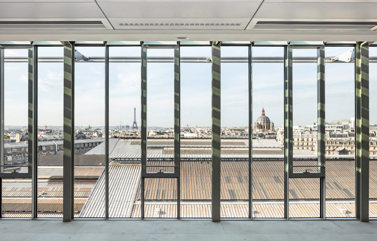 Dès le cinquième étage, Grand Central Saint-Lazare profite d’une vue exceptionnelle sur la capitale.