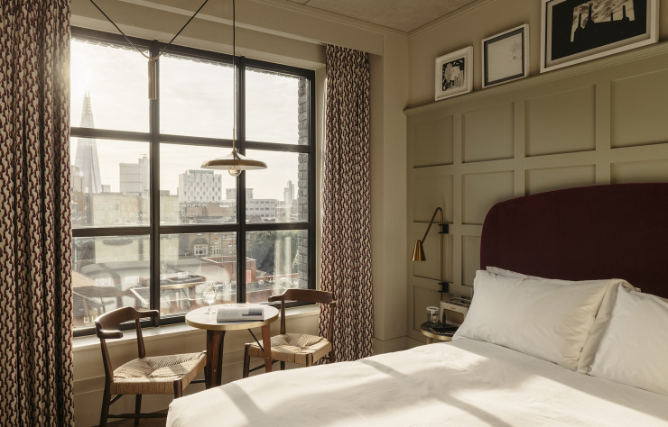 Vue sur le Shard pour cette chambre du Hoxton.