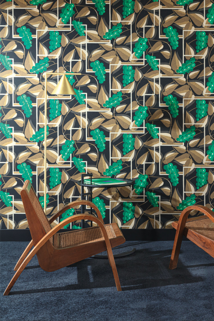 Depuis son site de production, situé à Hulste (Flandre-Occidentale), Masureel distribue et exporte des revêtements innovants et de style. Comme le modèle Henry, retrouvé dans les archives de la maison et signé Henri Stéphany, ici dans un coloris Emerald.