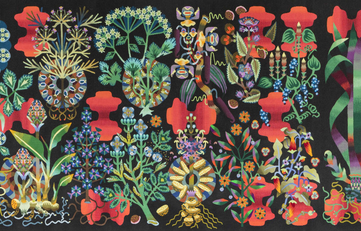 Pierre Marie a collaboré avec la manufacture ­Robert Four d’Aubusson pour réaliser sa tapisserie Ras-el ­Hanout.