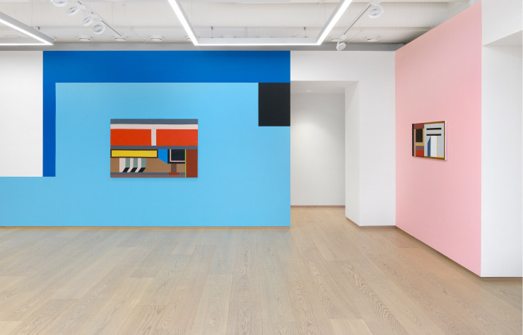 Pour l’occasion, la Pace Gallery s’est habillée d’aplats colorés.
