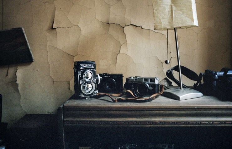 Studio du photographe Saul Leiter à New York, en 2017.