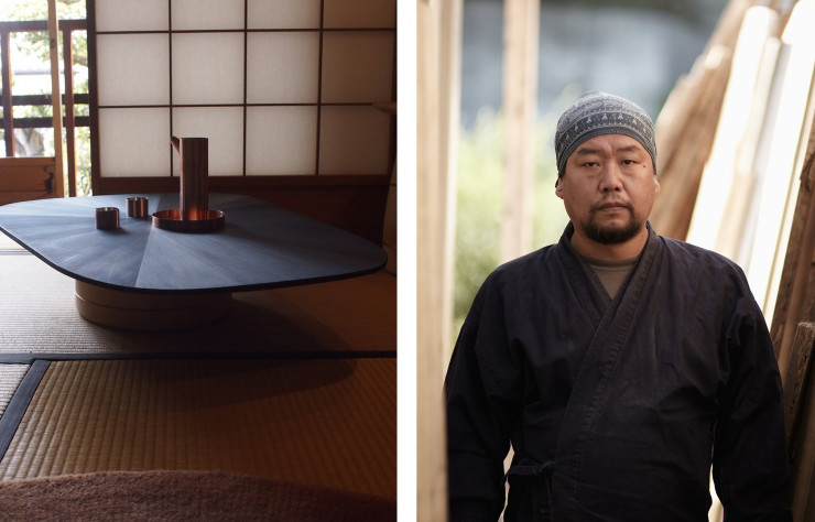 Indigo Table de Shuji Nakagawa et OeO Studio (Les Ateliers Courbet).