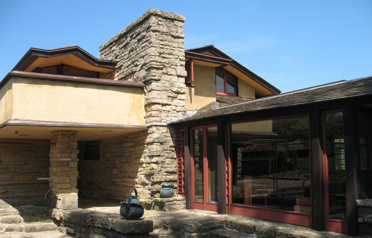 Un aperçu de la Taliesin House, la résidence d’hiver de Franck Lloyd Wright, dans le Wisconsin.