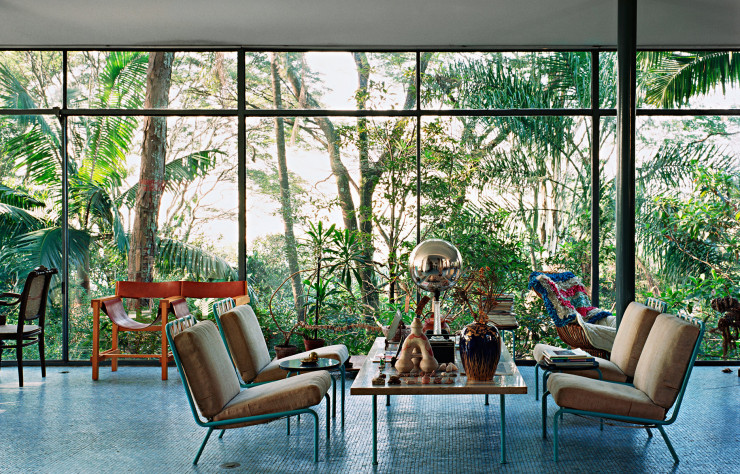 La Casa de Vidro (« la Maison de verre »), de Lina Bo Bardi, à São Paulo, construite au début des fifties.