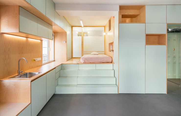 Appartement Yojigen Poketto aménagé par l’agence espagnole Elii.