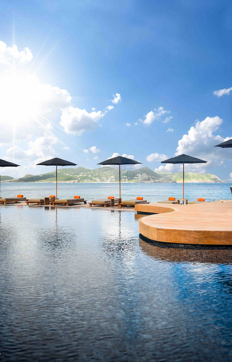 La piscine à débordement du Christopher, à Saint-Barth.