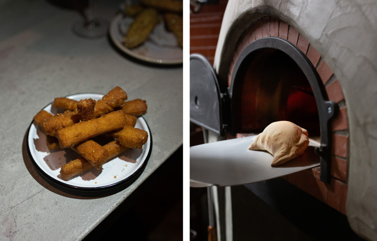 Sticks panés ou gourmandises cuites au four à pizza, ici, tout (ou presque) se déguste avec les doigts.