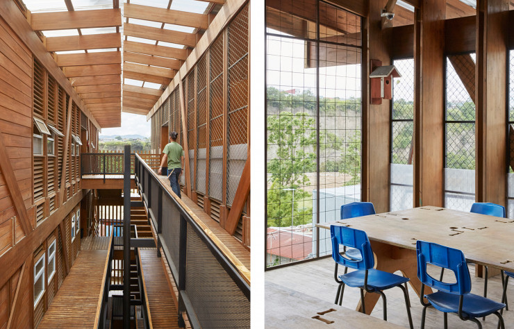 Parmi les autres leviers de reconquête, l’architecture sociale s’exprime à travers des projets tels que la Cueva de Luz, signé Entre Nos Atelier et lauréat du concours Young Architects in Latin America 2018 : un structure ouverte et légère en pin du Chili, destinée à accueillir des activités culturelles et d’intégration dans le quartier défavorisé de La Carpio.