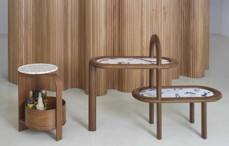 Tables basses Raiz de Patricia Urquiola (ETEL).