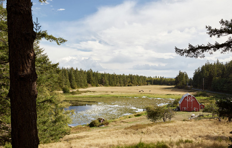 La ferme originelle de Whidbey Island perdue dans la propriété de 48 hectares.