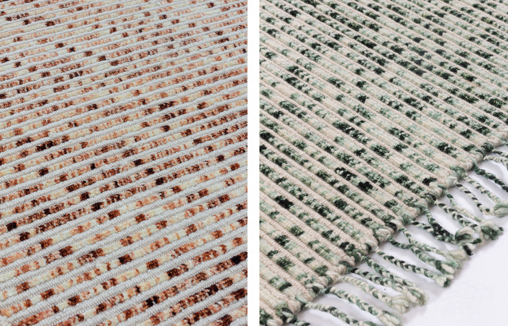 Entièrement produite dans la région de Katmandou, comme toutes les collections de cc-tapis, « Lines » réinterprète sous un nouveau jour les techniques de tissage ancestrales du Tibet.