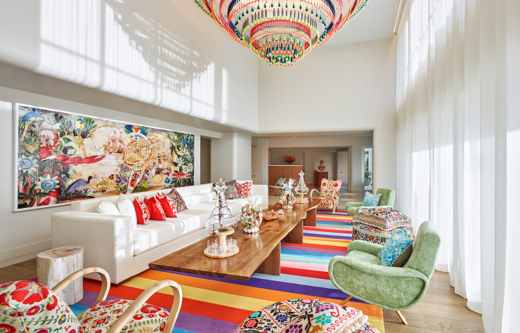 Au troisième étage du Faena Hotel, rien de tel que le spa et son salon d’attente pour reprendre des couleurs!