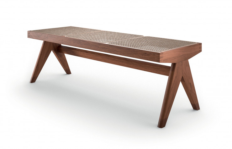 Banc Civil tiré de la collection hommage à Pierre Jeanneret (2020, Cassina).