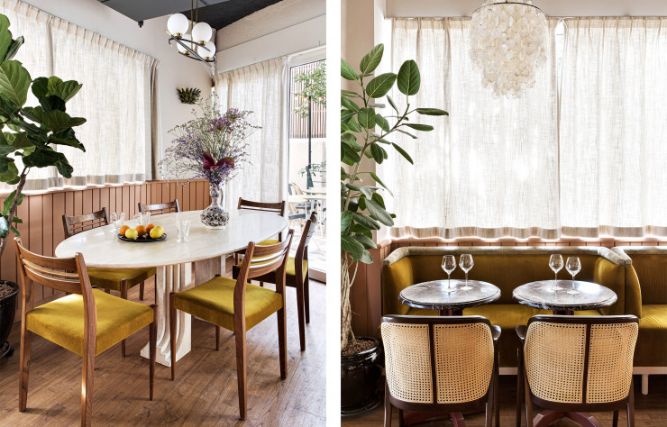 Comme à leur habitude, Friedmann & Versace mêlent les matières et les couleurs.