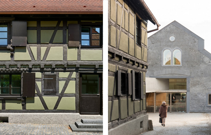 Traditionnellement réalisés en briques, en plâtre ou en torchis, les remplissages qui séparent les colombages ont tous fait l’objet d’une nouvelle isolation pour assurer le confort thermique des bureaux.