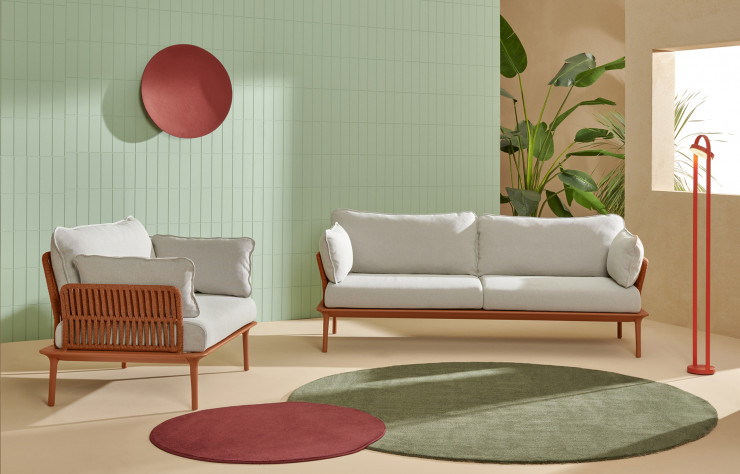 Fauteuil et canapé Reva Twist, design Patrick Jouin (Pedrali).