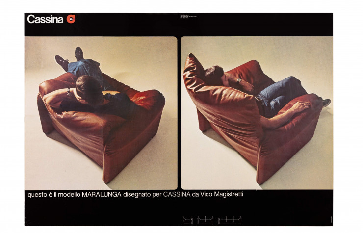 Poster du canapé Maralunga de Cassina (1973).