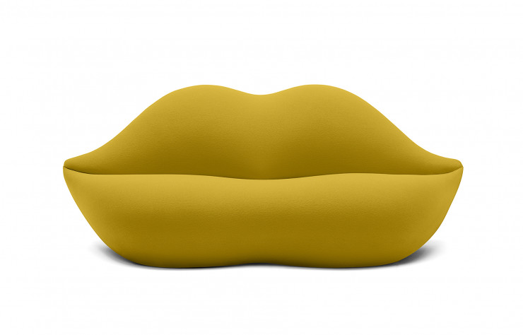 Canapé Bocca, en version jaune.
