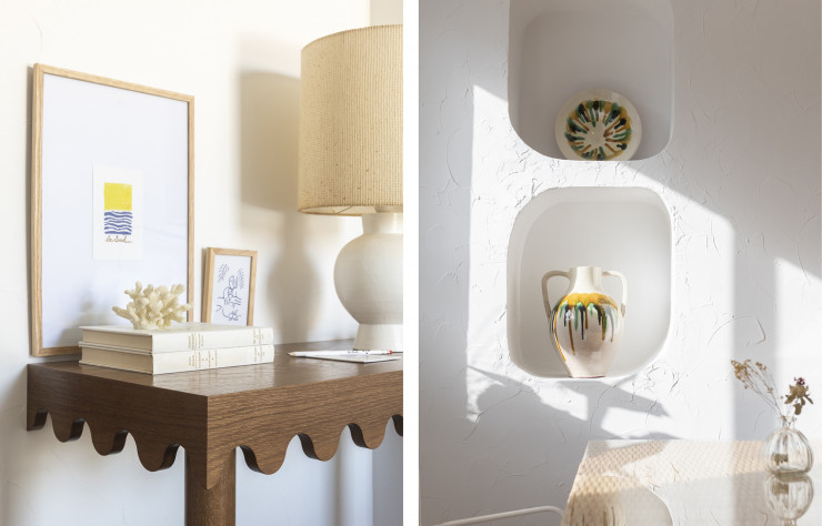 La plupart du mobilier a été dessinée sur mesure et réalisée par des artisans locaux.