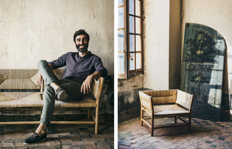 Jérémie du Chaffaut réveille les savoir-faire de Provence à travers de nombreuses assises, mais aussi une table et une collection de  céramiques.