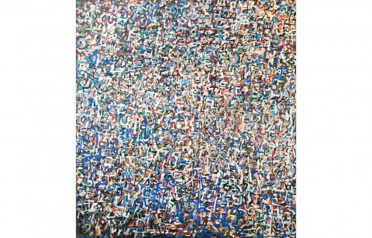 Labyrinthe III (1996), toile de Mahjoub Ben Bella. Galerie Provost-Hacker (Lille).