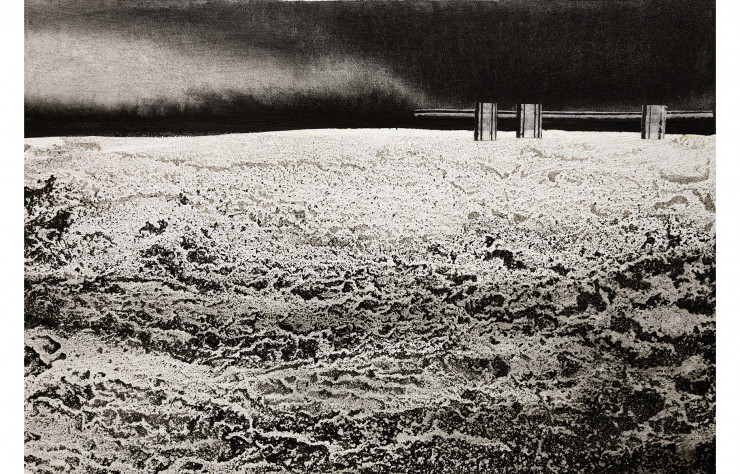 Nocturne Chopin, peinture à l’encre, de Li Chevalier (2019). Raibaudi Wang Gallery (Paris).