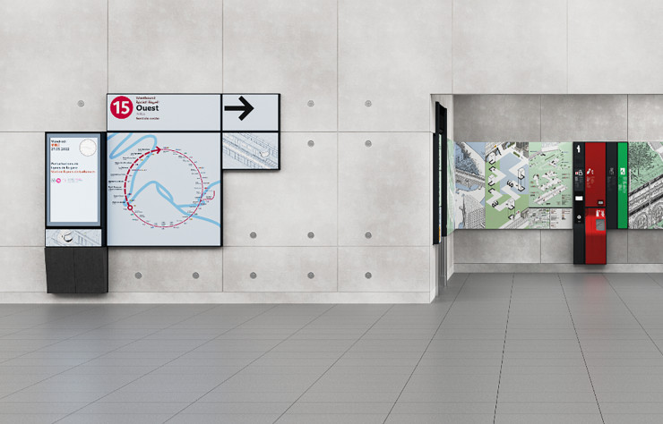 Modulables, les supports d’information peuvent évoluer au gré du temps et des stations.