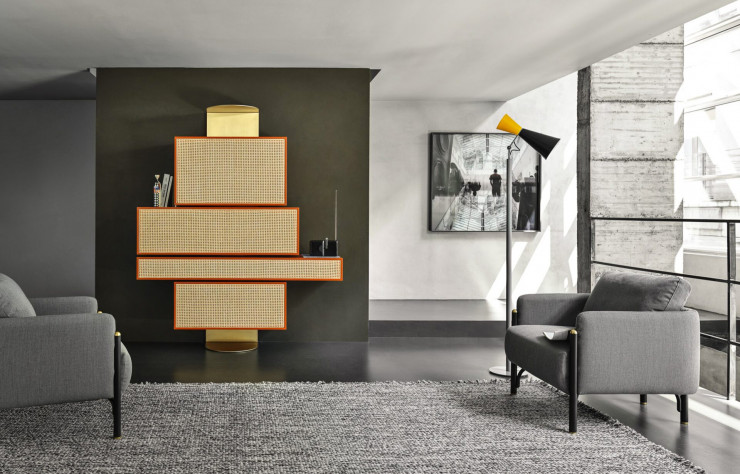 Asymétrique et orangée, la NYNY Unit impose sa présence dans un intérieur…