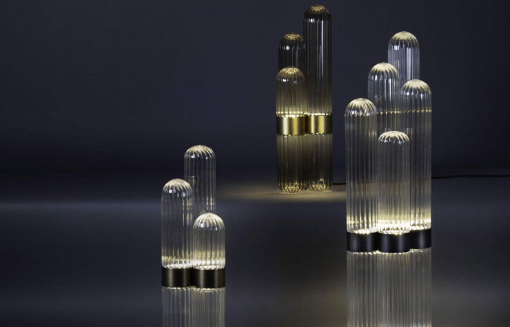 Les deux versions de la lampe Cactus de Mickael Koska (Pulpo).