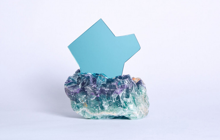 Miroir Aura d’Another Human (miroir bleu et fluorite).