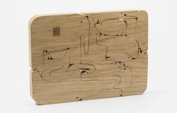 Puzzle en bois 16animali d’Enzo Mari (Danese).