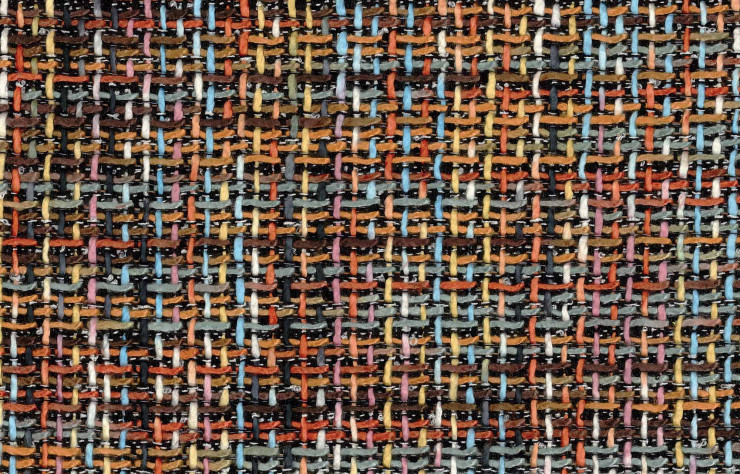 Gros plan sur le tissu Bruyère (Casamance).