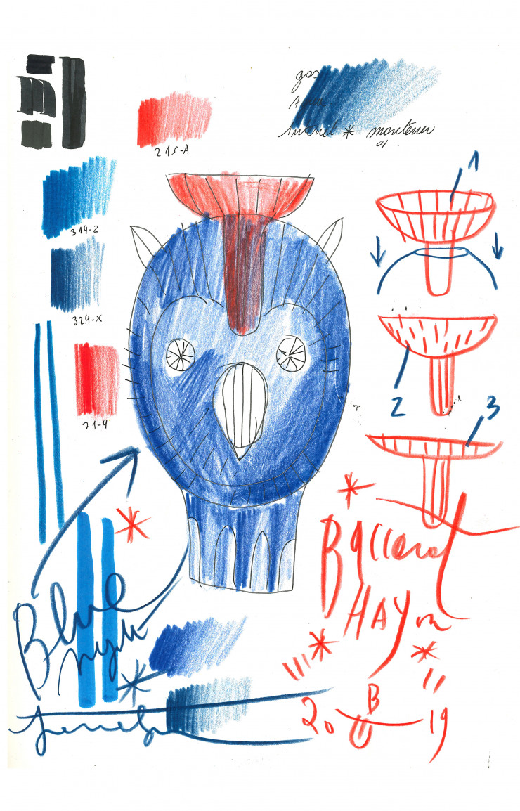 Croquis de Jaime Hayon pour le hibou.