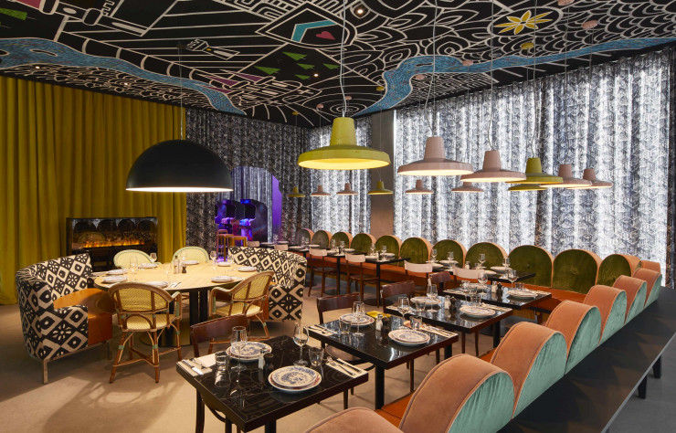 Avec plus de 200 couverts, le restaurant est une pièce maîtresse du Mama Shelter Luxembourg.
