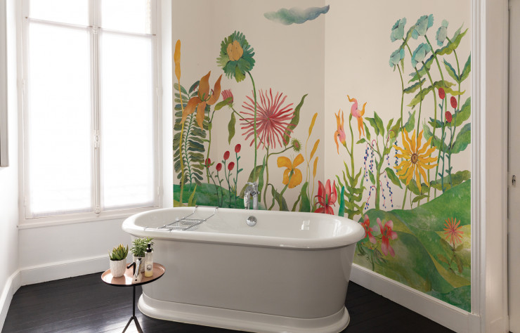 Pour Bien Fait, Audrey Helen Weber propose un motif florale psychédélique.
