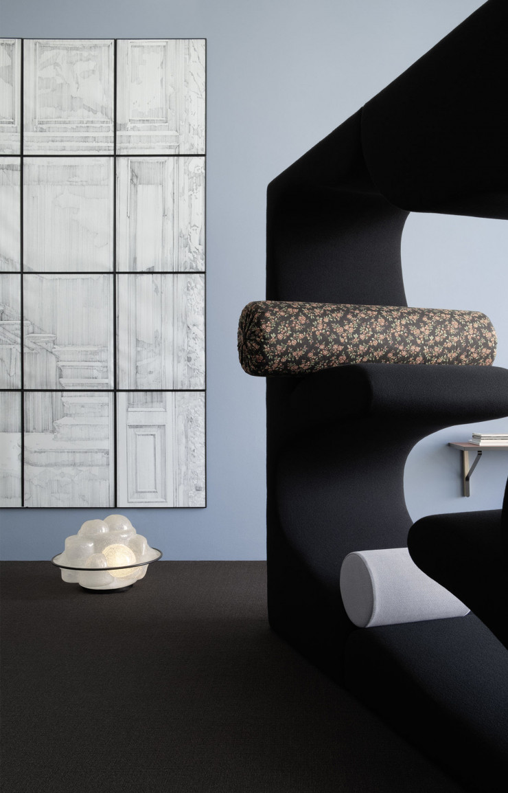 La chambre à coucher du VitraHaus Loft par Charlap Hyman & Herrero.