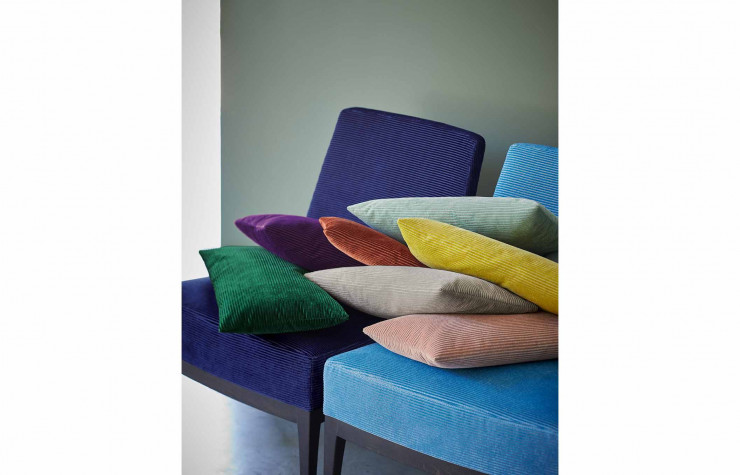 Assortiments de coussins en velours Zimmer + Rohde.