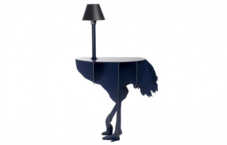 3/ Console avec lampe Diva Lucia en stratifié compact et nylon, design Benoît Convers, 895€. Ibride.