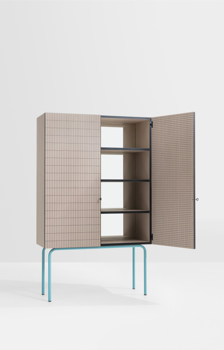 Collection « Check », meuble de rangement signé Elisa Ossino (SEM).