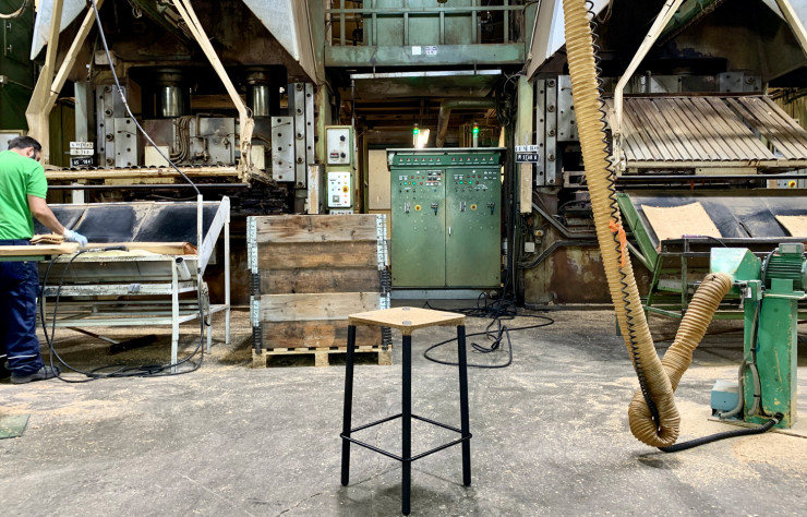 Le tabouret, premier meuble du catalogue Instead, sera lancé au printemps prochain.