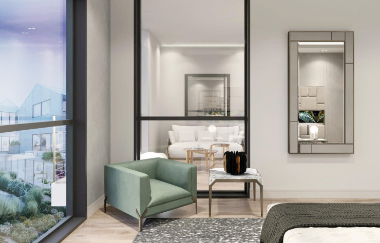 Des jeux de points de vue dans les appartement Row House.