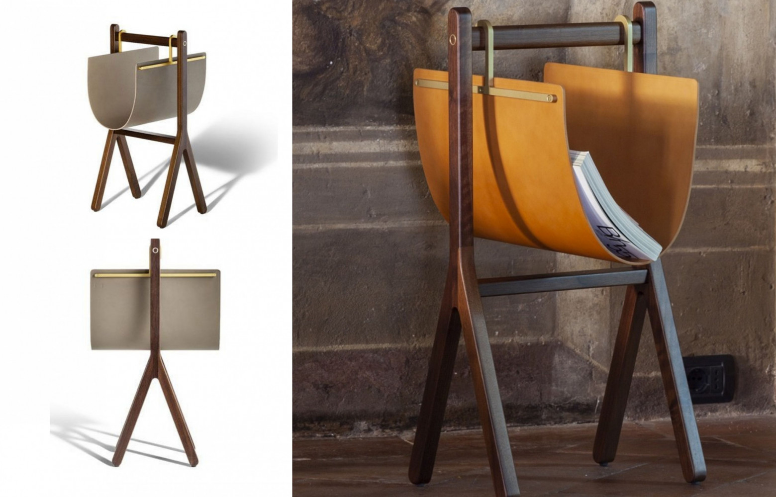 6/ Ren, en cuir et en noyer, design Neri & Hu, 2 111 €. Poltrona Frau