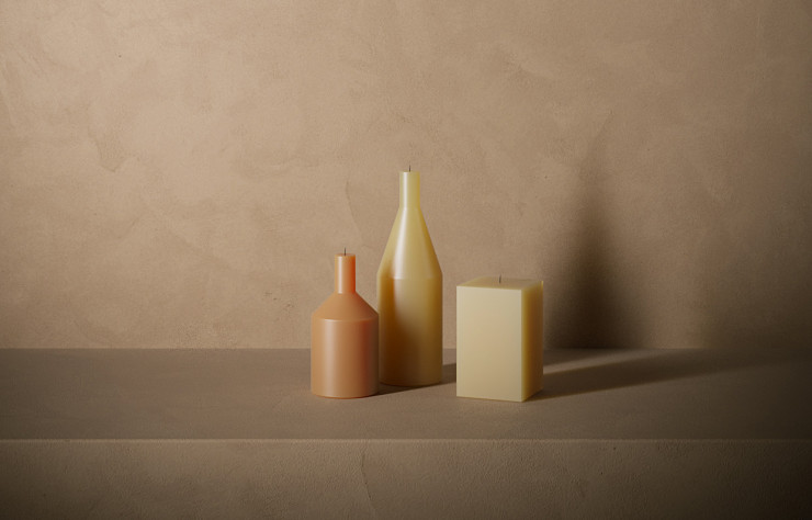 Bougies dans l’esprit Morandi (Paolo Castelli).