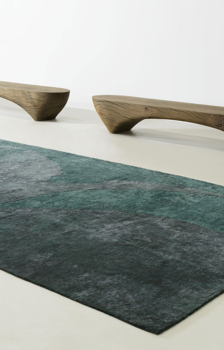 Tapis Ikatu, issu de la collection Land de Raphael Navot (Galerie Diurne).