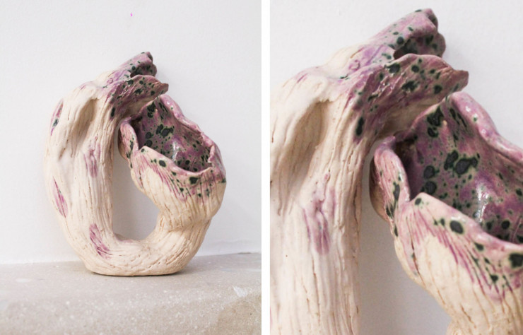CHARLOTTE GAUTIER VAN TOUR Éclosion carnivore, 2019 15 x 12 cm.Céramique émaillée.