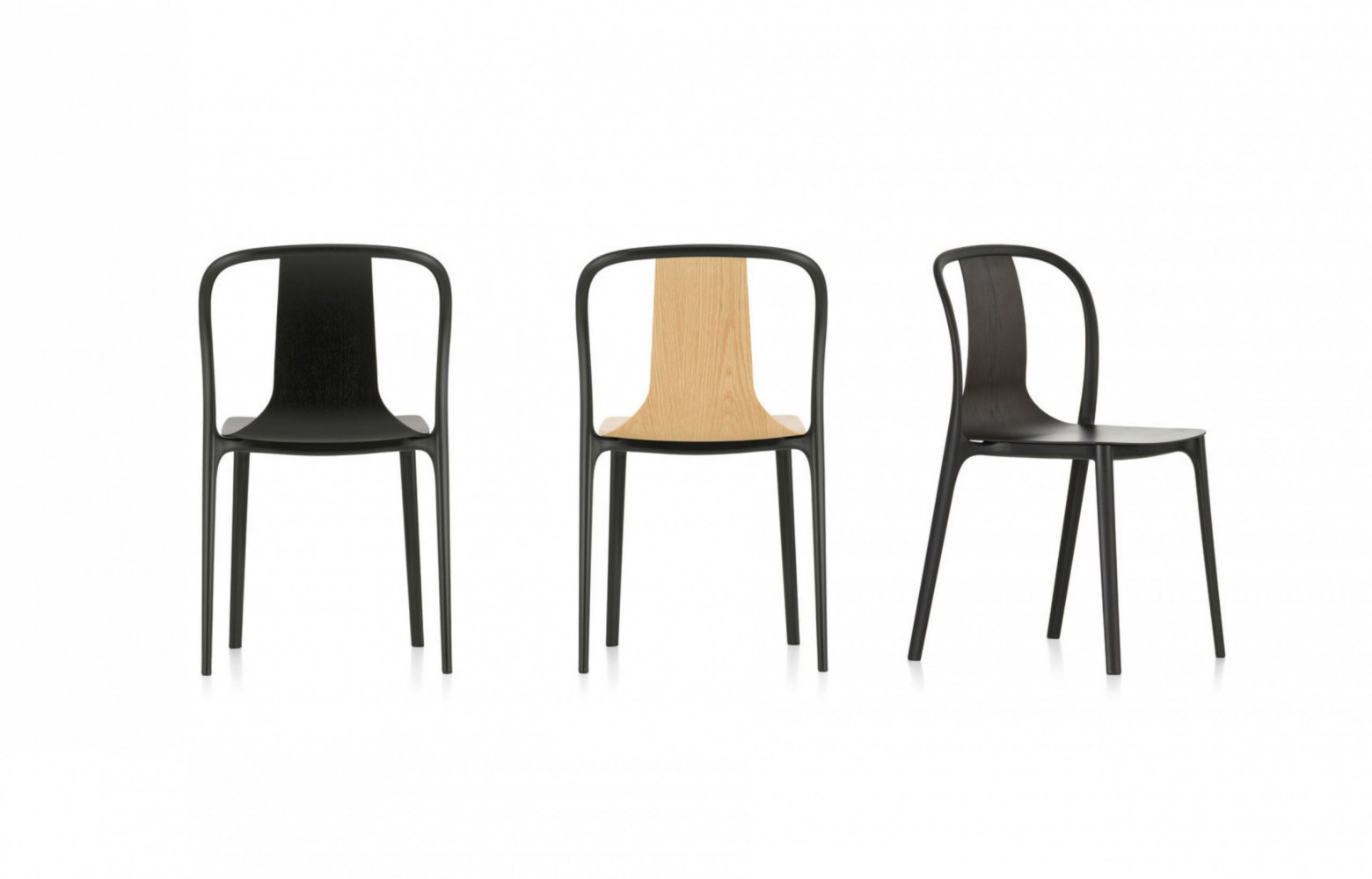 2/ Chaise Belleville en acier et en chêne naturel, design Ronan et Erwan Bouroullec, 410 € (Vitra).